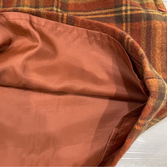 TALBOTS Wool-Blend Plaid Skirt with Side Zipper Size 4 Lined Classic Colours - Picture 7 of 7